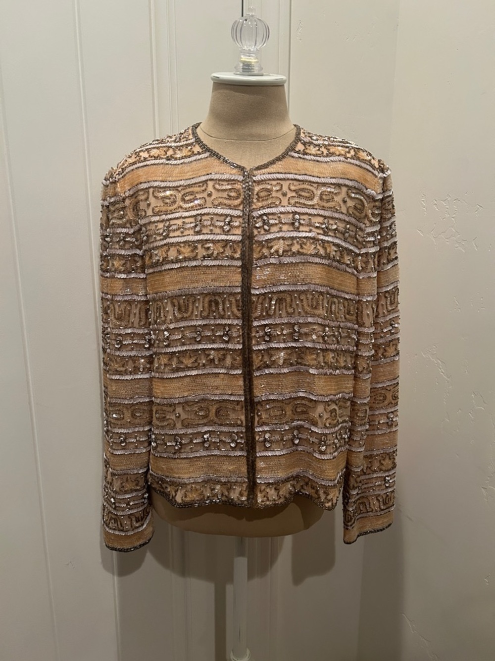 Piccalino Petites Vintage Beaded Striped Jacket